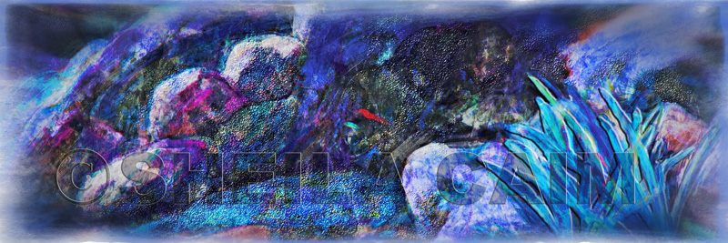 An abstract panaramic digital painting