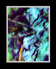 Third of a series of digital oil paintings of different views of a moody blue wooded waterfall landscape thumbnail