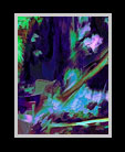 Fourth of a series of digital oil paintings of different views of a moody blue wooded waterfall landscape thumbnail
