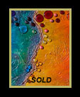abstract expressionist image - acrylic and glass on sintra board thumbnail