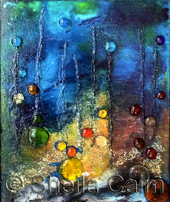 mixed media abstract work