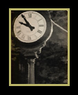 Clock at night in downtown Charleston, WV thumbnail